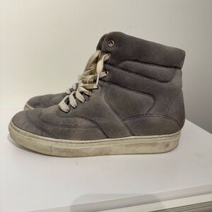 Mm6. Suede grey high top sneaker